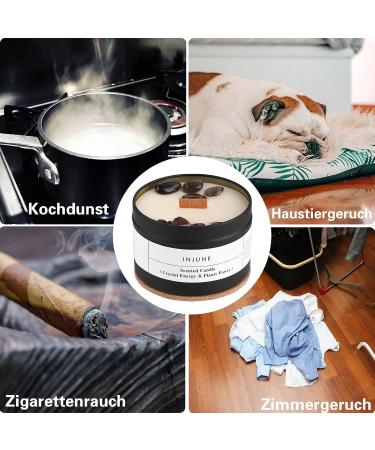 DNAMOFV Injune Coffee Fragrance Candle - Organic Soy 50-Hour Burn Perfect Father's Day Gift for Men & Women - Includes Obsidian & Coffee Beans 200g - Buy Online on GoSupps.com