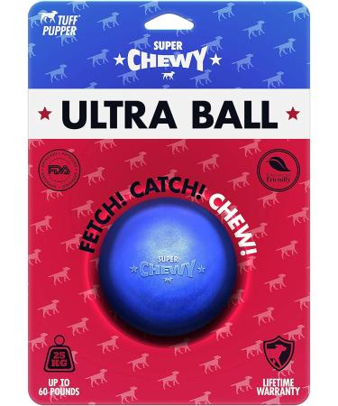 Tuff Pupper Superchewy Tough Ball Toys for Dogs | Durable Natural Rubber | Tested for Large Breeds | 2.5 Medium Dog Toy | Ultra-Durable Chew Ball - Buy Online on GoSupps.com