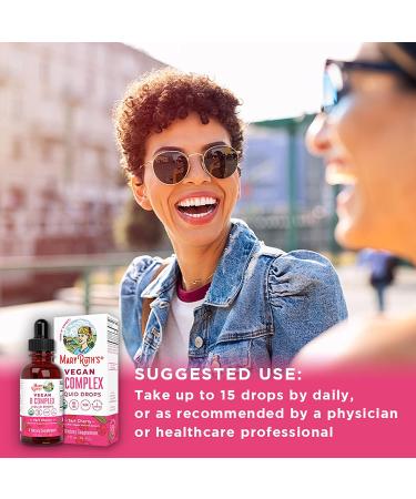 MaryRuth Organics Vegan B Complex Liquid Drops - Tart Cherry Flavor (1 fl oz) - Buy Online on GoSupps.com