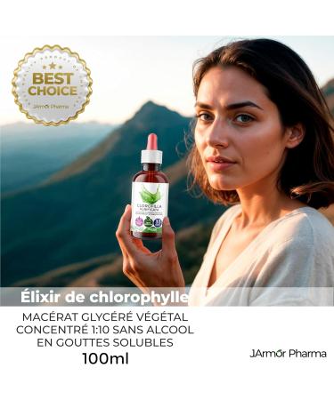 Chlorophyll Liquid Drops 100ml | Purified Chlorophyll Antioxidant & Detoxifying - Liver & Gut Colon Detox | Vegetable Glyceric Macerate | J.Armor Pharma - Buy Online on GoSupps.com
