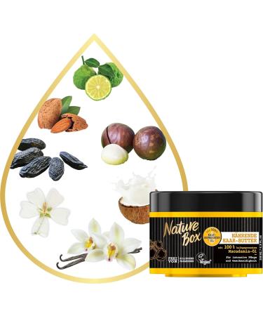 Buy NATURE BOX Macadamia Oil Hair Butter - Nourishing Treatment Jar Pack of 3 (600 ml) | International Shipping Available - Buy Online on GoSupps.com
