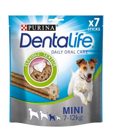 PURINA DENTALIFE Mini Dog Dental Care Snacks Reduces Tartar Formation Chicken Small Dogs Pack of 5 (5 x 115g) 115 g (Pack of 5)