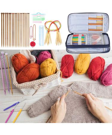 Teamoy Organiser Case for Interchangeable Circular Knitting Needles, Ergonomic Crochet Hooks, Aluminium Crochet Hooks, Knitting Accessories and More