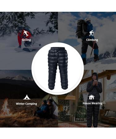 Naturehike Ultra-Light Ski Pants for Men & Women - Waterproof Winter Thermal Snow Pants - Outdoor & Indoor Use - XL Black - Buy Online on GoSupps.com