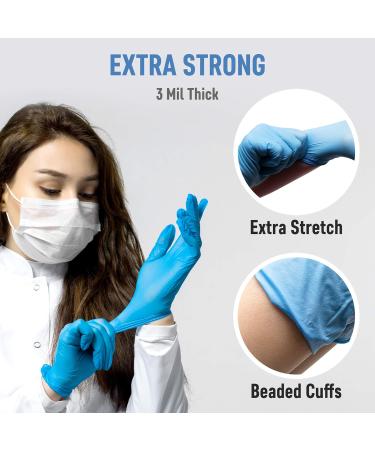 Powder Free Disposable Nitrile Gloves - Medium 1000 Pack Case - Blue Medical Exam Glove - Buy Online on GoSupps.com
