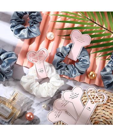 9-Piece Satin Bridesmaid Scrunchies - Bridesmaid Proposal Gift in Light Blue and White - Buy Online on GoSupps.com