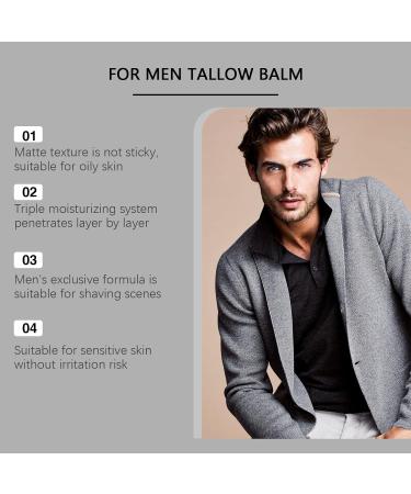 VKaoess Wrinkle Defense Tallow Balm for Men Grass Fed Beef Tallow Face Moisturizer Moisturizing Face Cream for Men Unscented Whipped Tallow Balm for Skin Care 50g 2 Quantity - Buy Online on GoSupps.com