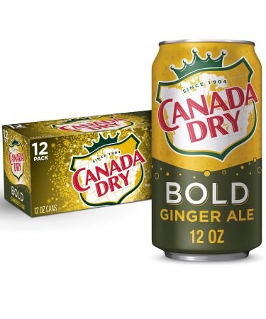 Canada Dry Bold Ginger Ale, 12 Fluid Ounce Cans, Pack of 12