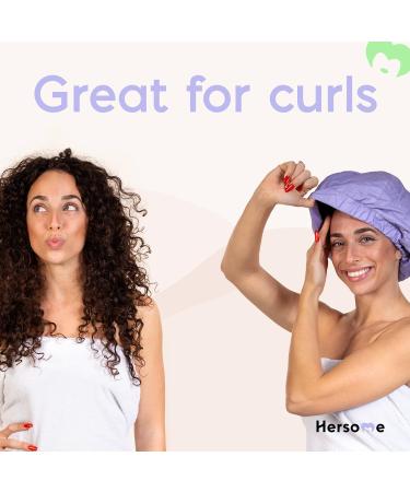 Premium Lilac Shower Cap for Women | Reusable & Waterproof | Ideal for Long Hair, Curls, Satin Silk Anti-Frizz Cloth - Buy Online on GoSupps.com