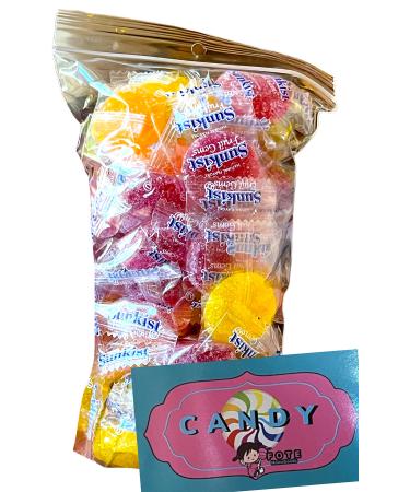 Sunkist Jelly Belly Fruit Gems 1 LB - 464 Grams - Candy Faves Bundle Includes Bonus Fridge Accessory in Resealable Bag