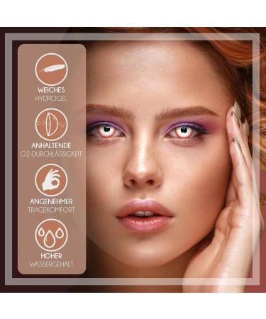Buy Aricona Zombie Colored Contact Lenses for Halloween | Opaque White & Prescription-Free Soft Lenses - International Shipping Available - Buy Online on GoSupps.com