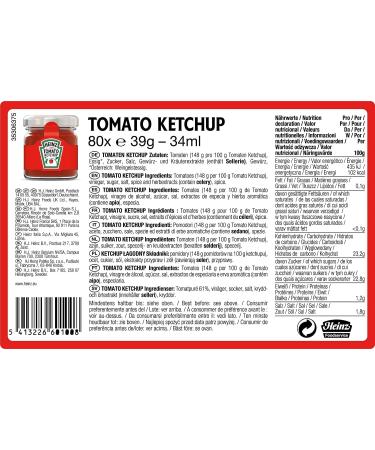 Heinz Tomato Ketchup Roomservice - Mini Glass Jars 32 ml x 80 - Buy Online on GoSupps.com