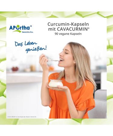 Aportha Curcumin Capsules with Cavacurmin - 90 Vegan Capsules High-Dose 999.99mg Curcumin Gluten-Free & Allergen-Free 30-Day Supply - Buy Online on GoSupps.com