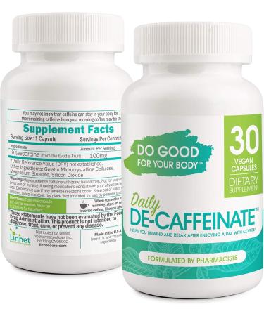 Daily De-Caffeinate for Coffee Lovers Rutaecarpine Supplement for Relaxation After Caffeine Non-Melatonin Non-Addictive Evening Formula 30 Capsules 1 - Buy Online on GoSupps.com