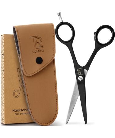 TOLERA Hairdressing Scissors with Case | Sharp & Precise Unisex Hair Cutting Scissors (Black) - International Shipping Available - Buy Online on GoSupps.com