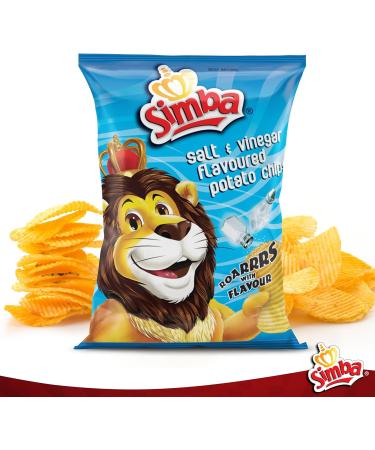  Simba Simba Potato Chips Salt and Vinegar 6 x 120 g - Buy Online on GoSupps.com