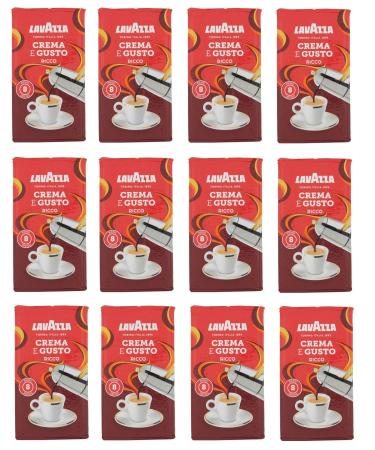 Kimbo LAVAZZA Crema e Gusto Ricco Caff Italian Ground Coffee 250g