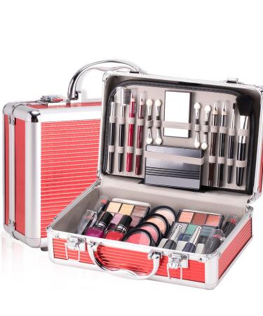 Kit de maquillage complet kit de maquillage pour d butant tui de combin de pour le visage tui cosm tiques comprenant un fard paupi res un fard joues crayon sou
