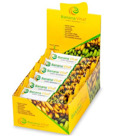 Banana Vital Simply Bananas Fruit Bar - Shelf-Stable, Gluten Free, Vegan, Non-GMO - 18 Count (30g) Bars Original Banana 18 Count (Pack of 1)