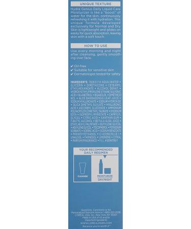 L'Oreal Hydra Genius Glow Moisturizer for NormalDry Skin - 3.04 fl oz (90 ml) - Hydrating Daily Care - Buy Online on GoSupps.com