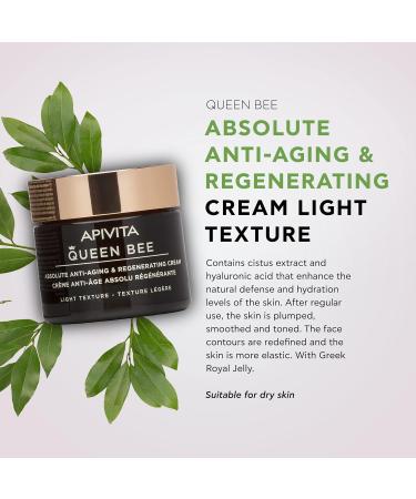 APIVITA Queen Bee Absolute Anti-Aging Cream - Light Texture 50 ml | Regenerate & Renew Skin | International Shipping Available - Buy Online on GoSupps.com