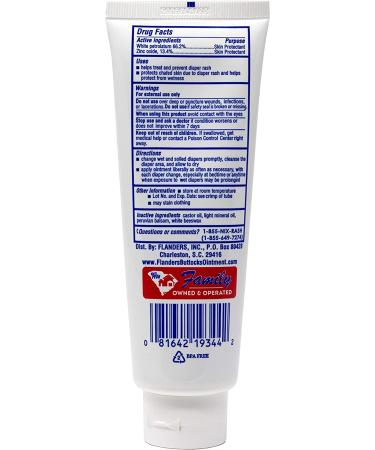 Flanders Buttocks Ointment 4oz (Pack of 2) - Diaper Rash Cream for Treatment of Diaper Rash, Heat Rash, Chafing & Skin Irritations - Buy Online on GoSupps.com