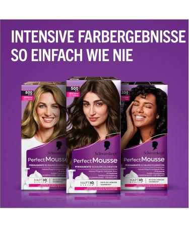 Schwarzkopf Perfect Mousse Permanent Foam Coloration 500/5-0 Medium Brown | Perfect Gray Coverage Intensive Care & Radiant Shine 277.5ml - Buy Online on GoSupps.com