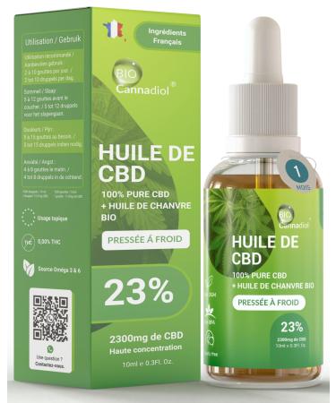 Bio Cannadiol CBD Oil 23% | CBD | Hemp Oil High Concentration | CBD Oil 2300mg - Organic Hemp Oil | CBD 23% CBD Sleep Oil CBD Oil Anti Stress | CBD for Sleeping - BIOCANNADIOL