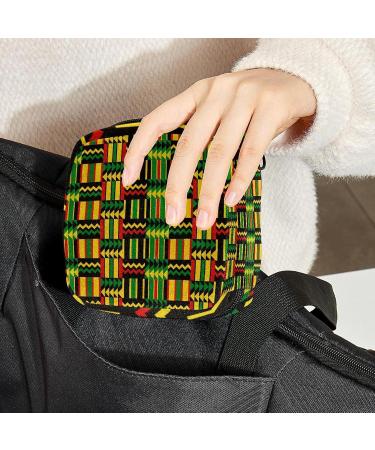 Shop African Zigzag Pattern Women's Napkin Storage Bag - Portable Period Pocket for Women Teens & Girls - Menstrual Cup & Breastfeeding Pillow Holder - Buy Online on GoSupps.com