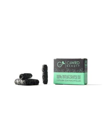 C4wrd compostable natural bamboo dental floss in refill pack for healthy teeth - health begins in the mouth