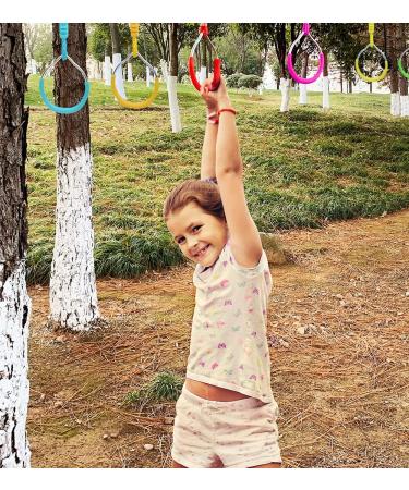 7PCS Colorful Ninja Rings Kit for Kids & Adults - Playground Gymnastic Ring Fitness Set - American Ninja Warrior Obstacle Course Accessories - Buy Online on GoSupps.com