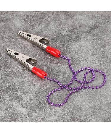 Verdant Touch Dental Bib Clip - Flexible Steel Ball Chain Napkin Holder 5 Pack - Purple Dental Supplies for International Shipping - Buy Online on GoSupps.com