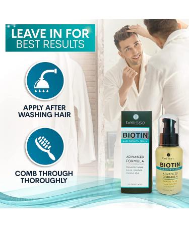 Biotin Serum for Hair Growth - Natural Oil Treatment for Stronger, Thicker Hair - Men and Women's Hair Loss Solution - Buy Online on GoSupps.com