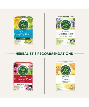 Traditional Medicinals - Organic Spearmint Herbal Tea (Pack of 6) - Refreshing and Minty - 96 Tea Bags Total Tea Spearmint 16 Count (Pack of 6) - Buy Online on GoSupps.com