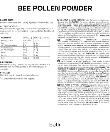 Bulk Fair Trade Bee Pollen Powder 500g - Buy Online on GoSupps.com