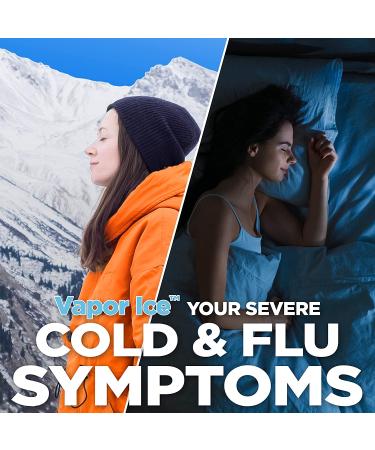 Amazon Basic Care Vapor Ice Daytime and Nighttime Severe Cold and Flu Caplets Combo Pack - 48 Count (Pack of 1) - Buy Online on GoSupps.com