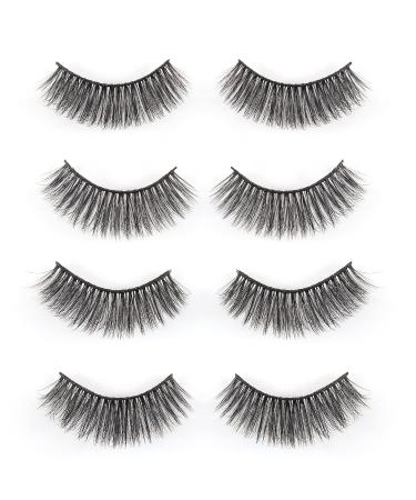 Buy 4 Pairs of Fluffy 7D False Eyelashes - Natural Look International Shipping - Buy Online on GoSupps.com