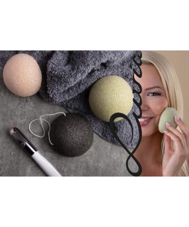 Konjac Sponge Set Luvia | Natural Facial Cleansing & Peeling | Vegan Gentle for Sensitive Skin - International Shipping - Buy Online on GoSupps.com