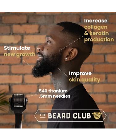 Beard Club Advanced Beard Growth Kit - Derma Roller, Growth Oil, Vitamins, Spray, Shampoo & Brush - Buy Online on GoSupps.com