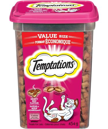 Temptations Cat Treats Hearty Beef Flavour 454g Tub & Temptations Mix-Ups Cat Treats & Temptations Mix-Ups Cat Treats Catnip Cat Treats+ Mix-Ups Cat Treats+ Catnip Beef 454 g (Pack of 1) - Buy Online on GoSupps.com