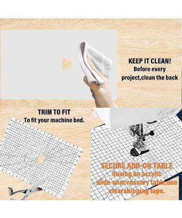 Jonnick Quilting Slider Mat with Tacky Back - 12 x 20 White - Grid Marked Sewing Mat for Easy Free Motion Quilting - Buy Online on GoSupps.com