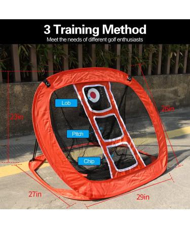 Pop Up Golf Chipping Net with Hitting Mat, Training Balls & Tees - Indoor/Outdoor Golf Accessories for Backyard Practice - 1-Pack - Buy Online on GoSupps.com