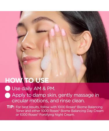 Andalou Naturals 1000 ROSES Gentle Cleansing Foam - Organic Hydrating Facial Cleanser for All Skin Types | International Shipping Available - Buy Online on GoSupps.com