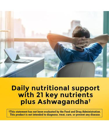 Nature Made Multi + Ashwagandha Daily Stress Relief Support Multivitamin - 60 Capsules - Buy Online on GoSupps.com