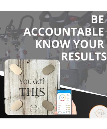 Smart Digital Scale - Modern Design | Body Fat Monitor | Bluetooth Bathroom Scale (Wood) - Buy Online on GoSupps.com