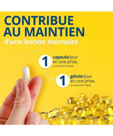 OM3 - Memory-Duo Formula: Fish & Plant Oil - Omega-3 Centella Gingko Magnesium and Vitamin B5 - 15 capsules + 15 capsules - Buy Online on GoSupps.com