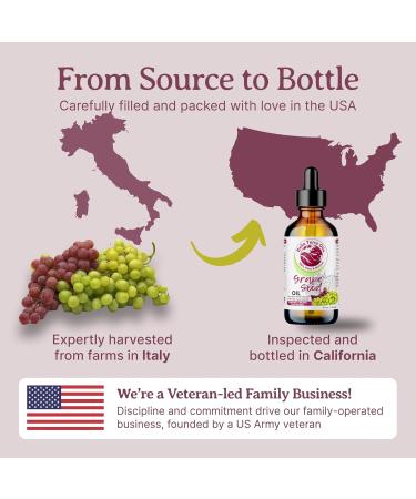 Organic Grape Seed Oil - Bella Terra 4oz | Nourish Skin with Vitamins & Procyanidins - Buy Online on GoSupps.com