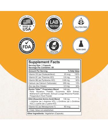 NuBest Doctor Taller Bone Strength Supports Enhance Immune System Keto with Calcium Vitamin D3 Vitamin K2 Amino Acids & Herbs for Children 8+60 Vegan Capsules - Authentic - Buy Online on GoSupps.com