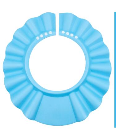 Adjustable eye and ear protection 1 piece in blue soft shampoo protection for toddlers and adults shower hood children baby shampoo cap hair wash help for hair without tears 1A - shampoo protection blue