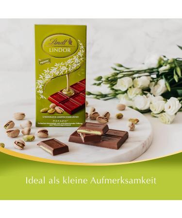 Lindt Pistachio Chocolate 100g - Finest Whole Milk Chocolate with Delicate Filling | Buy 10 Pack Promotion | Perfect Chocolate Gift - Buy Online on GoSupps.com